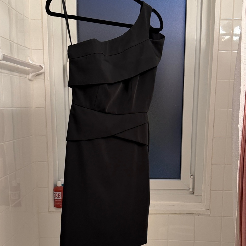 BCBG Black One-Shoulder Dress